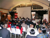 Participants at a critical thinking forum in July 2010