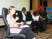 Panelists at the public dialogue on migration and social protection